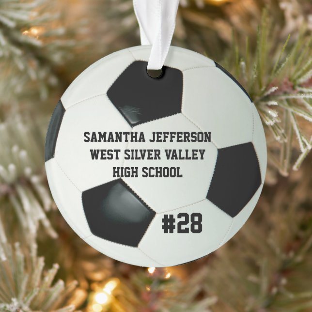 Personalisiert Circle Soccer Ball Sports Ornament (Baum)