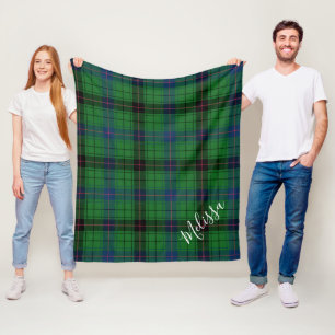 Personalisiert Clan Davidson Kariert Tartan Fleecedecke