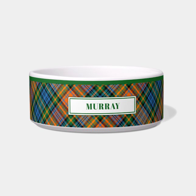 Personalisiert Clan Murray Tartan Kariertes Muster Napf (Vorderseite)