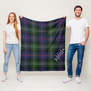 Personalisiert Clan Sutherland Tartan Karierter Na Fleecedecke