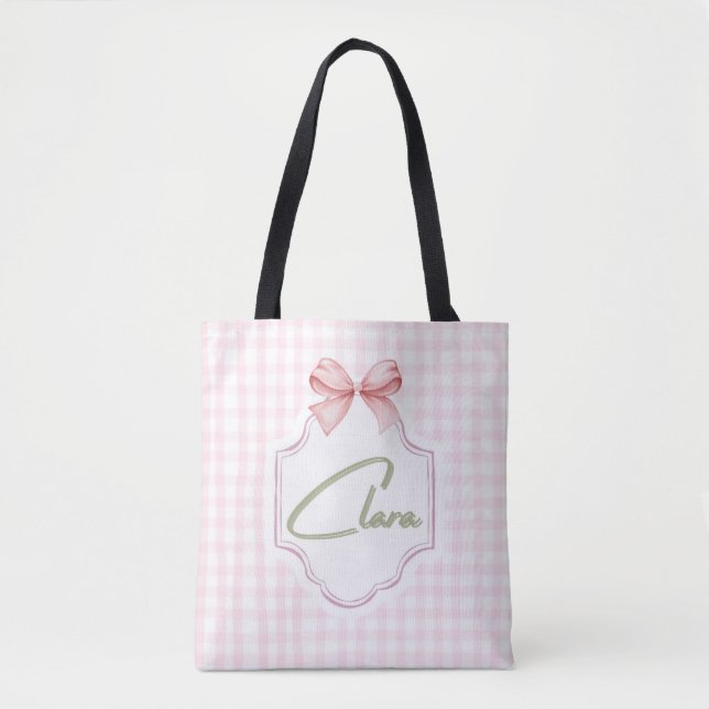 Personalisiert Clara Baby Girl Kinderzimmer Bow&Gi (Vorderseite)