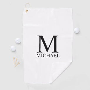 Personalisiert Classic Monogram und Name Golf Hand Golfhandtuch