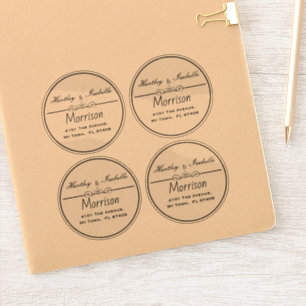 Personalisiert Clear Round-Address-Labels Aufkleber