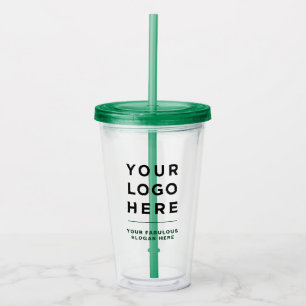 Personalisiert Clear Tumbler mit Stroh Acryltrinkbecher