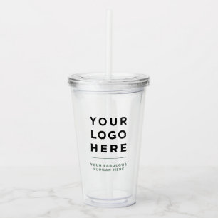 Personalisiert Clear Tumbler mit Stroh Acryltrinkbecher