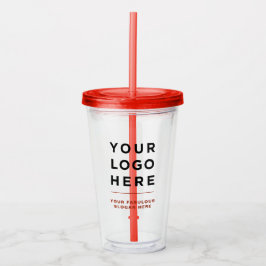 Personalisiert Clear Tumbler mit Stroh Acryltrinkbecher