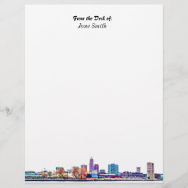 Personalisiert Cleveland Skyline Letterhead Briefbogen