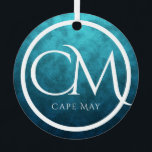Personalisiert CM Cape May NJ Beach Weihnachten Ornament Aus Metall<br><div class="desc">CM Cape May NJ Beach Holiday Weihnachtsbaum Ornament - Es kann mit einem Namen,  Jahr oder jedem Text personalisiert werden,  den Sie hinzufügen möchten. -</div>