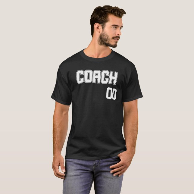 Personalisiert Coach's Name and Number Jersey Styl T-Shirt (Vorne ganz)