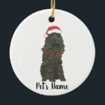 Personalisiert Cocker Spanisch (Schwarz) Keramik Ornament<br><div class="desc">Machen Sie die schöne Liste in diesem Jahr mit einem Ornament Ihrer Lieblings-kleine Elf!</div>