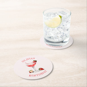 Personalisiert Cocktail Geburtstagsparty Paper Unt Runder Pappuntersetzer