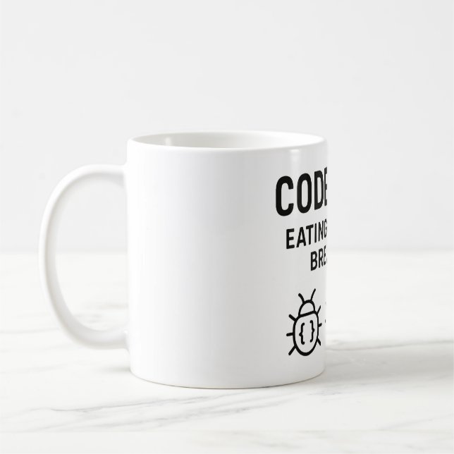 Personalisiert Coder Kaffee Tasse - Essbugs für BF (Links)