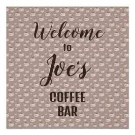 Personalisiert Coffee Bar Station Kaffeepulster Poster