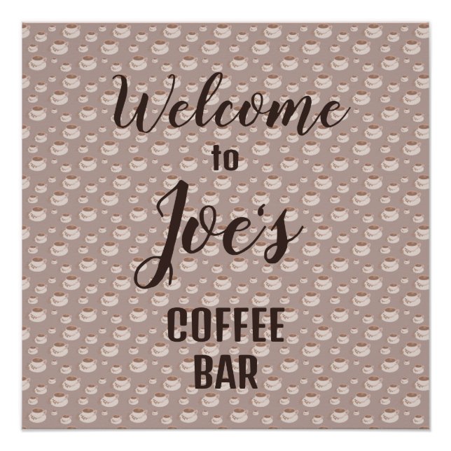 Personalisiert Coffee Bar Station Kaffeepulster Poster (Vorderseite)