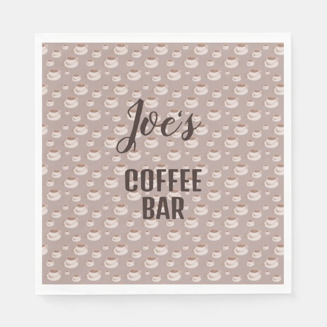 Personalisiert Coffee Bar Station Napkins Serviette (Vorderseite)