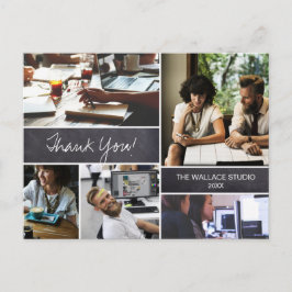 Personalisiert Company Foto Collage danke Postkarte