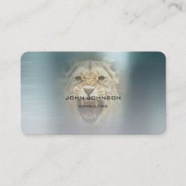 Personalisiert Consulting Lion Blue Metallic Steel Visitenkarte
