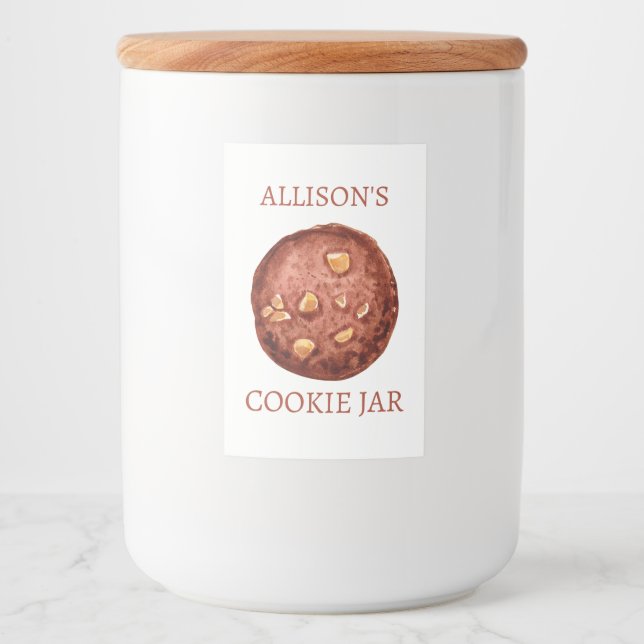 Personalisiert Cookie Jar Lebensmitteletikett (Vorderseite)