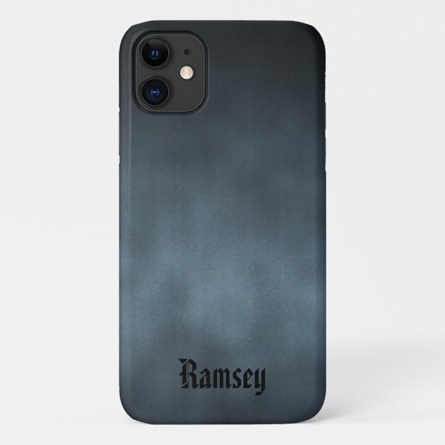 Personalisiert Cool Grau Goth Ombre Art Case-Mate iPhone Hülle (Rückseite)