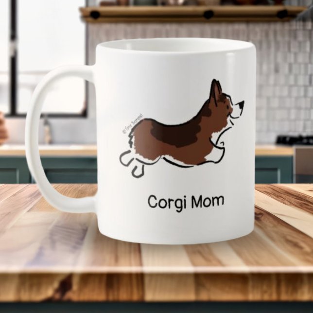 Personalisiert Corgi Cartoon Simple White Kaffeetasse (Von Creator hochgeladen)