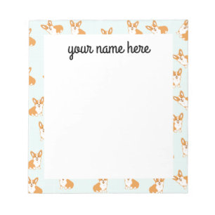 Personalisiert Corgi Notepad Notizblock