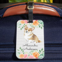 Personalisiert Corgi Welppy Wasserfarbe