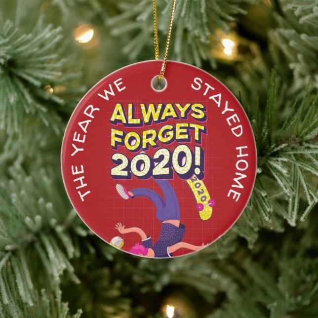 Personalisiert COVID 2020 Weihnachten Wir Bleibe Z Keramik Ornament (Baum)