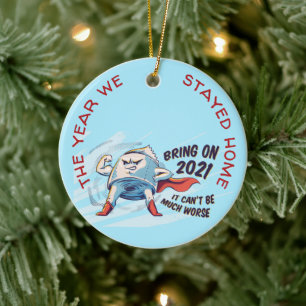 Personalisiert COVID 2020 Weihnachten Wir Bleibe Z Keramik Ornament