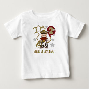 Personalisiert Cowboy 2. Geburtstag T - Shirt