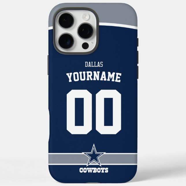 Personalisiert Cowboys Jersey American Football Case-Mate iPhone Hülle (Rückseite)