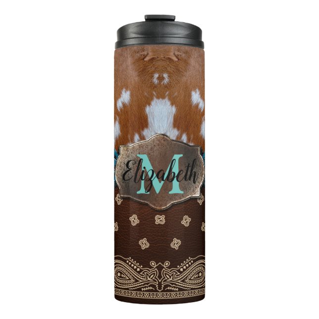 Personalisiert Cowgirl Thermal Coffee Tumbler Thermosbecher (Vorderseite)