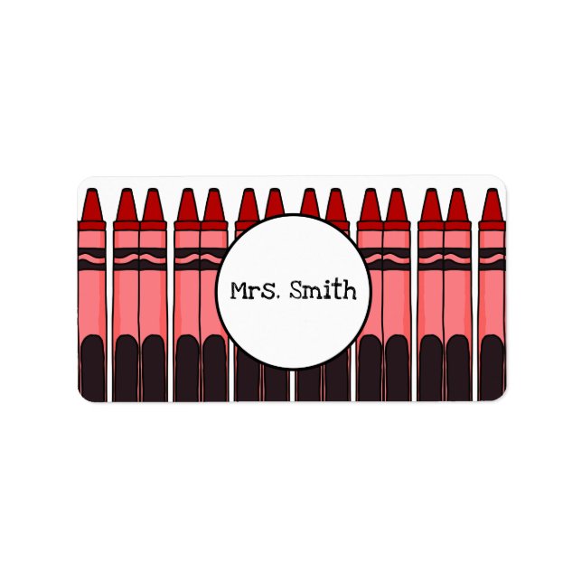 Personalisiert Crayon Labels Adressaufkleber (Vorne)