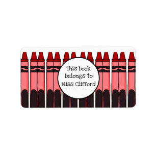 Personalisiert Crayon Labels Adressaufkleber
