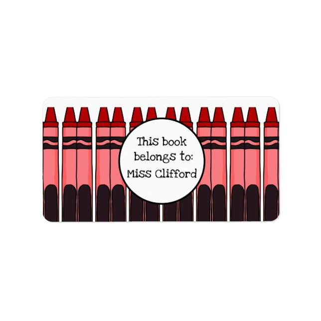 Personalisiert Crayon Labels Adressaufkleber (Vorne)