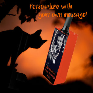 Personalisiert Crazy Cat Lady Halloween Geschenktüte Für Weinflaschen