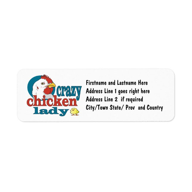 Personalisiert Crazy Chicken Lady (Vorne)