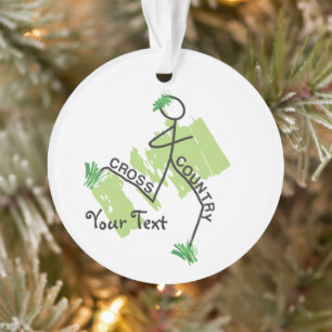 Personalisiert Cross Country Funny © Grass Runner Ornament