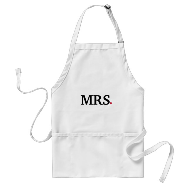 Personalisiert Custom Mrs. Ehefrau Bride Schürze (Vorne)