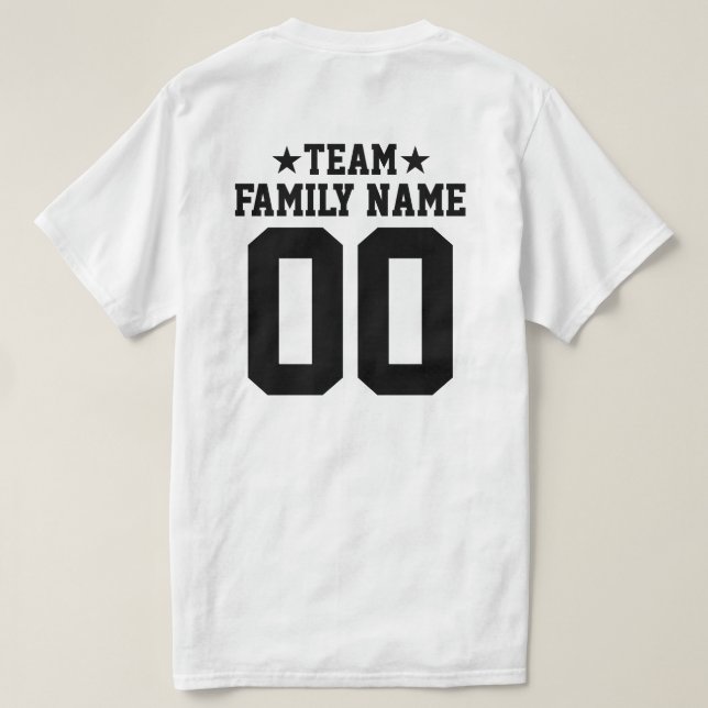 Personalisiert & Custom Sport Team Jersey T - Shir T-Shirt (Design Rückseite)