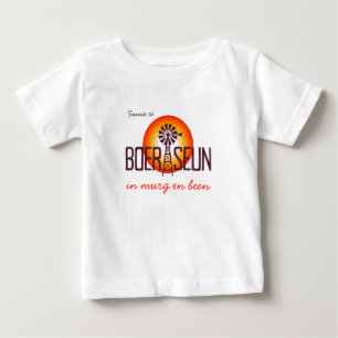 Personalisiert / Custum BOERSEUN Windpomp Afrikaan Baby T-shirt
