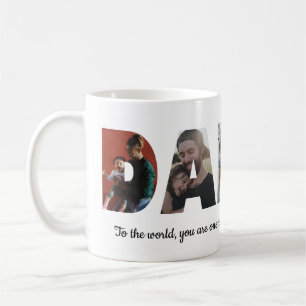 Personalisiert Daddy 5 Foto Collage Vatertag Kaffeetasse