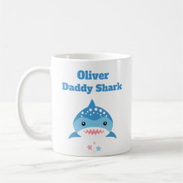 Personalisiert Daddy Shark Individuelle Name Kaffeetasse