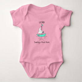 Personalisiert Daddy's First Mate Sailboat Baby Gi Baby Strampler