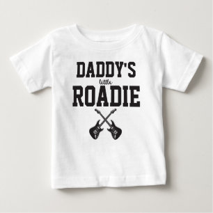 Personalisiert Daddy's Little Roadie Baby T-shirt