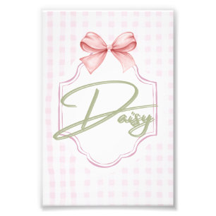 Personalisiert Daisy Baby Girl Kinderzimmer Bow&Gi Fotodruck
