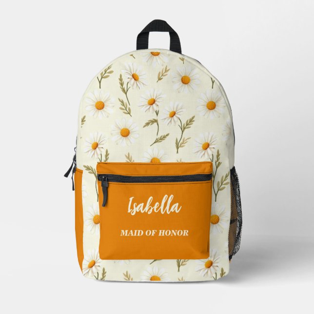 Personalisiert Daisy Bedruckter Rucksack (Vorderseite)