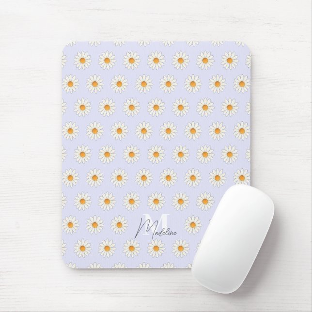Personalisiert Daisy Floral Mousepad - Individuell (Mit Mouse)
