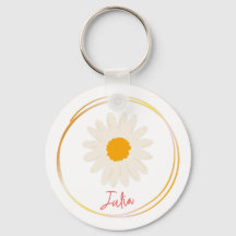 Personalisiert Daisy Keyring