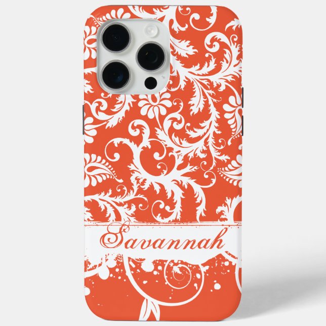 Personalisiert Damask iPhone Case-Sie wählen Farbe Case-Mate iPhone Hülle (Rückseite)