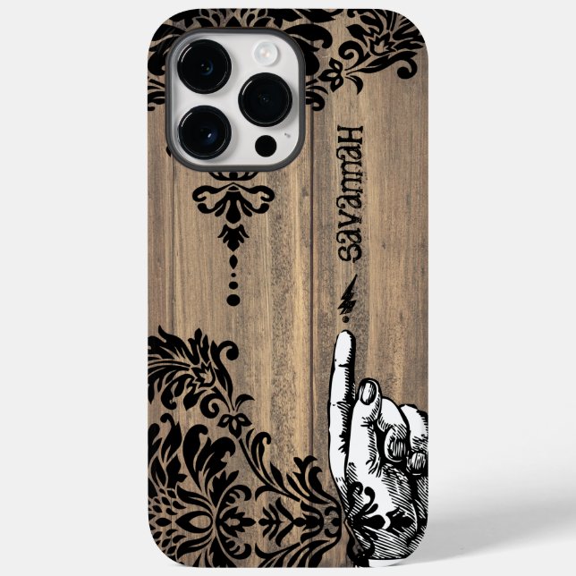 Personalisiert Damask Stallholzreben Case-Mate iPhone Hülle (Rückseite)